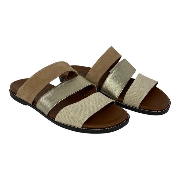 NEW Naturalizer Kellie Slide Sandals Leather Comfort Slip On‎ Slides Size 6 Boho - Picture 3 of 10